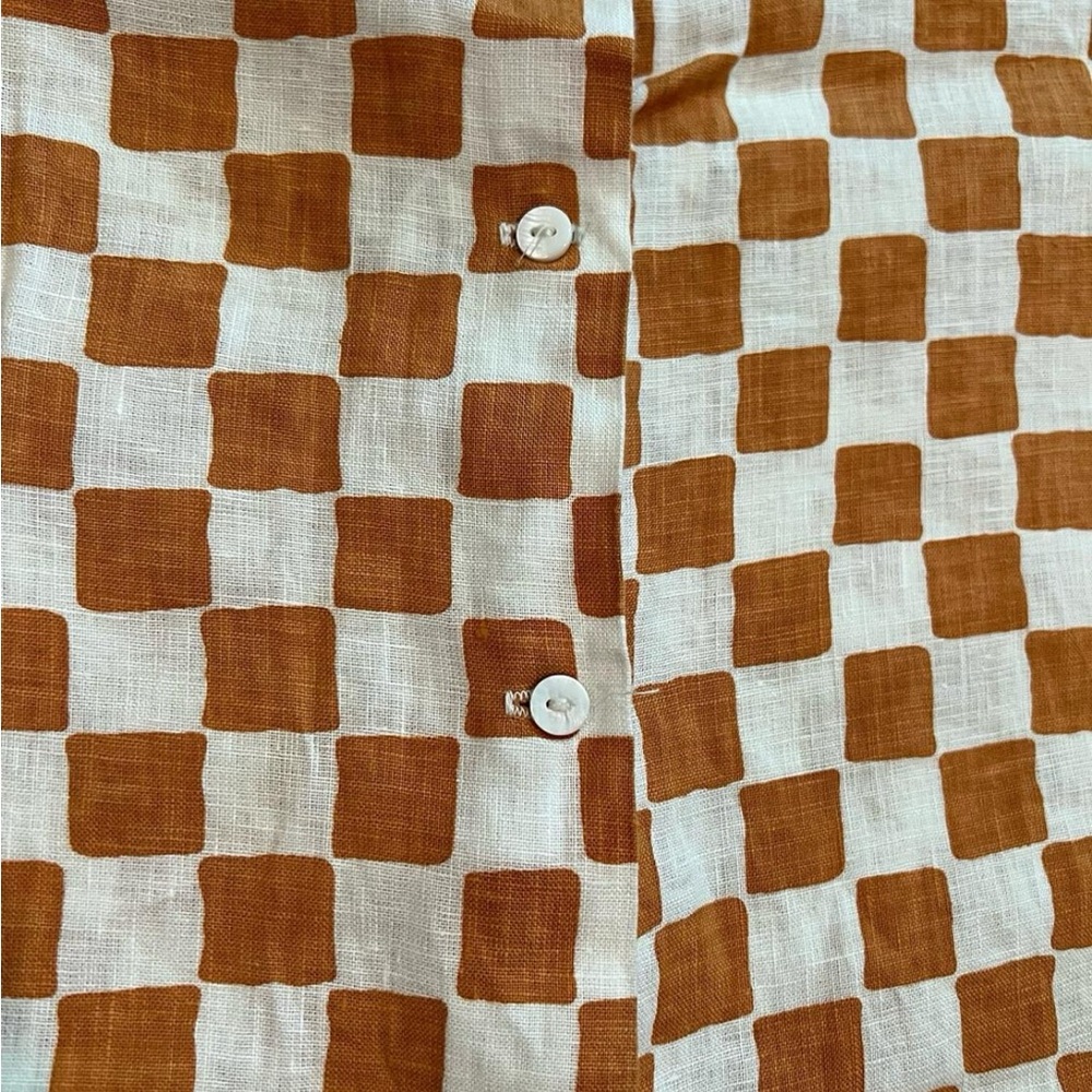 holiday the label camel/cream check pyjama pants set - Picture 4 of 9